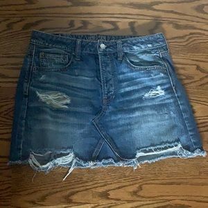 American Eagle Distressed Denim Skirt